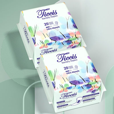 Хорошая цена. Ультра толстые одноразовые гигиенические прокладки с высокой абсорбцией 3-D защитный щит от утечек Синий чип женская гигиена Дневное использование гигиенических салфеток онлайн