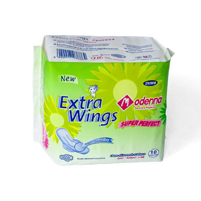 Хорошая цена. Производство на заводе сверхтонкие одноразовые нетканые санитарные салфетки с синим печатью для использования днем и ночью онлайн